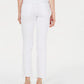 Flying Monkey Women's Button-Fly Raw-Hem Straight-Leg Jeans White Size 30