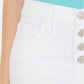 Flying Monkey Women's Button-Fly Raw-Hem Straight-Leg Jeans White Size 30