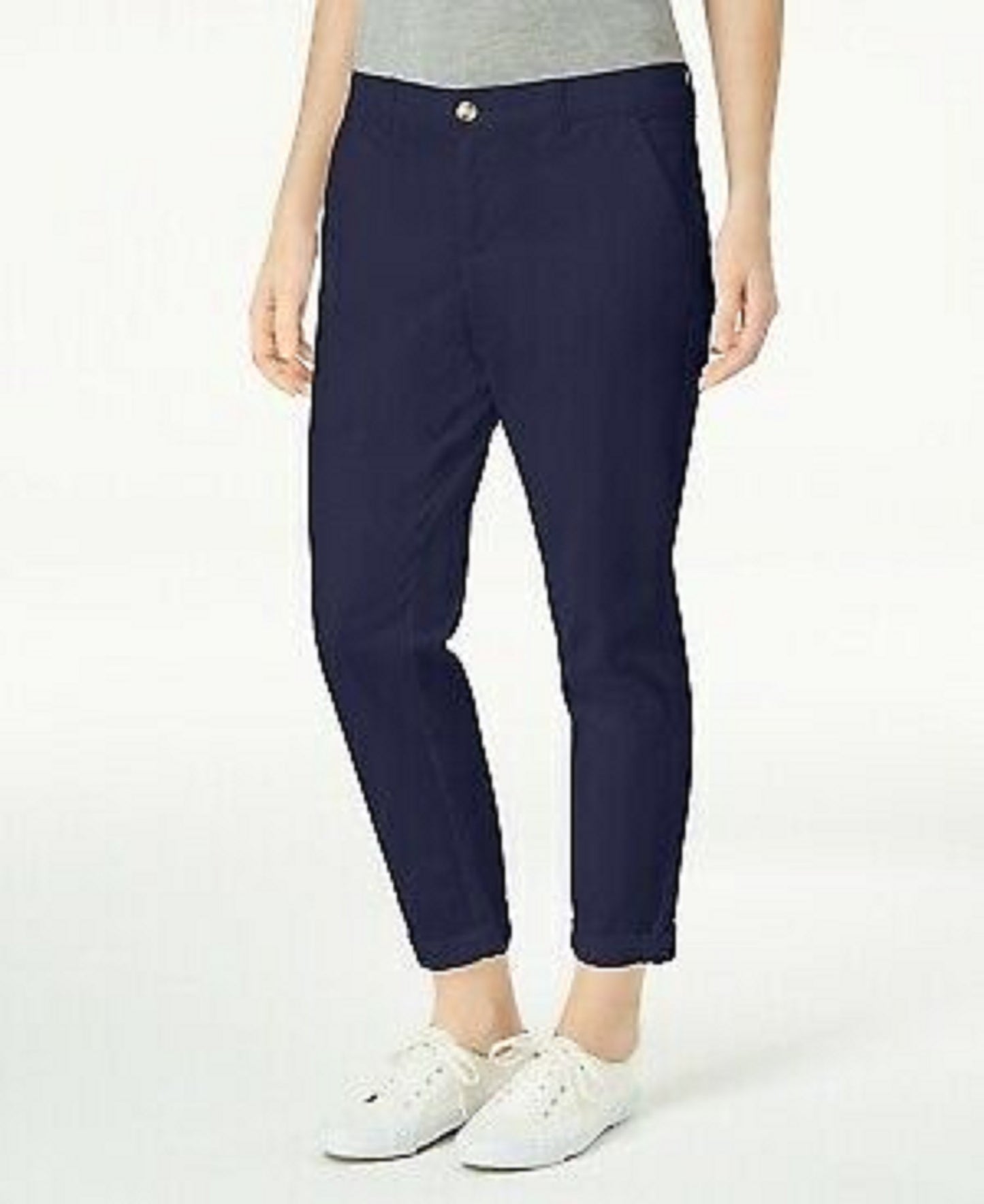 Maison Jules Women's Slim Ankle Pants Navy Size 4
