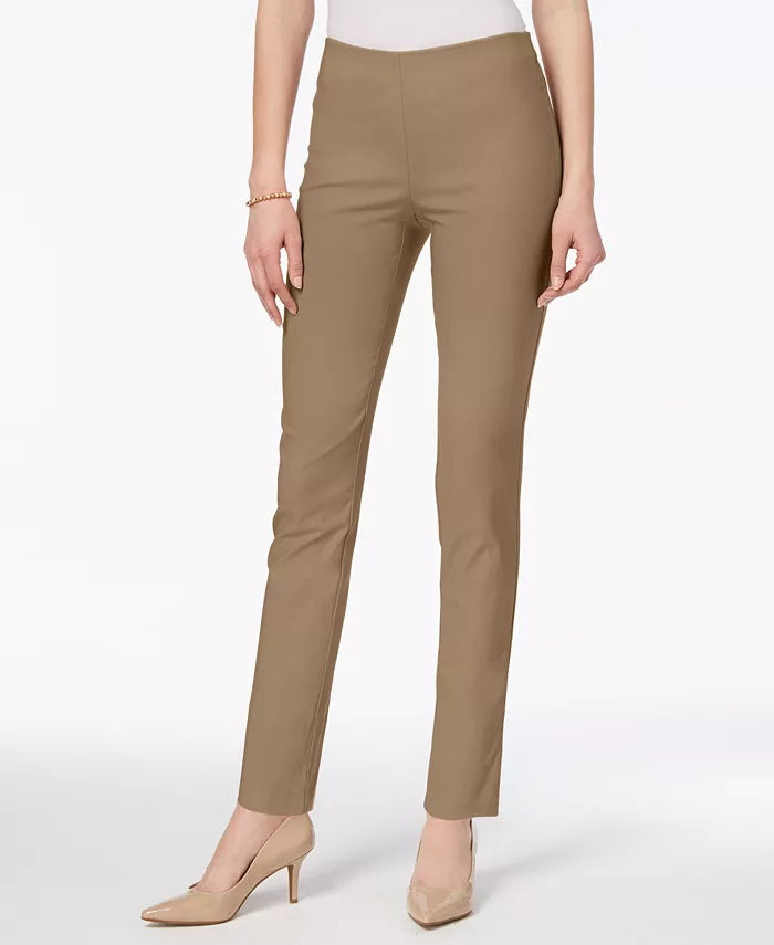 Charter Club Women's Chelsea Tummy Control Skinny-Leg Ankle Pants Honey Size 6
