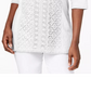 JM Collection  Women's Embellished Lace Contrast Top White Size X-Small