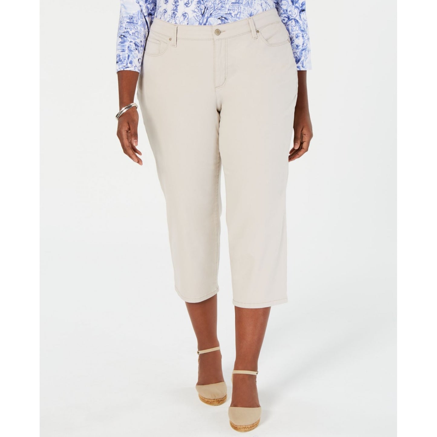 Charter Club Women's Capri Pants Beige Size Petite Small