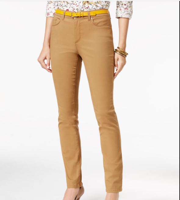 Charter Club Women's Lexington Straight Leg Jeans Brown Size 2 Petite