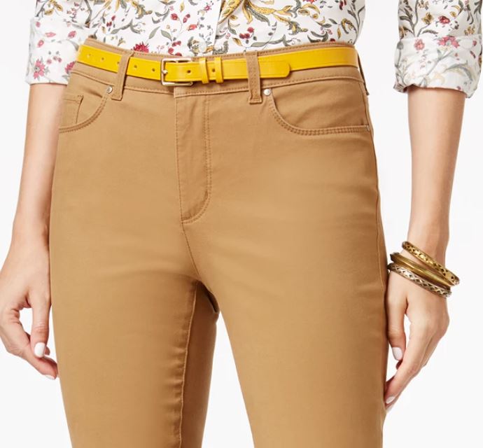Charter Club Women's Lexington Straight Leg Jeans Brown Size 2 Petite