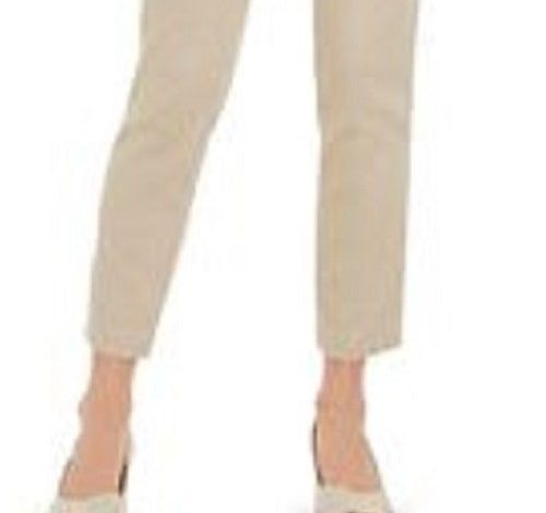 Charter Club Women's Newport Tummy-Control Slim-Fit Pants Beige Size SQUARE 18