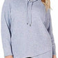 Ideology Women's Cowl-Neck Tulip-Hem Top Blue Size Medium