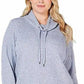 Ideology Women's Cowl-Neck Tulip-Hem Top Blue Size Medium