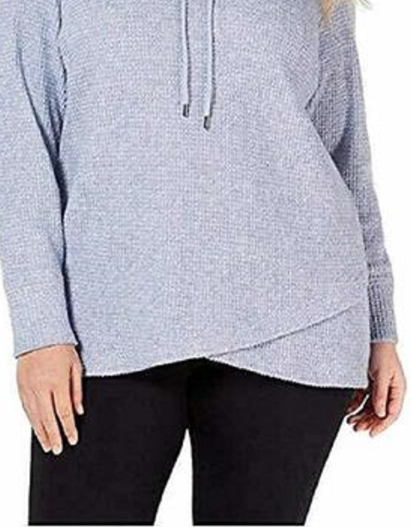 Ideology Women's Cowl-Neck Tulip-Hem Top Blue Size Medium