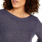 INC International Concepts Women's Shine Sweater Navy Size Petite Medium