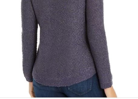 INC International Concepts Women's Shine Sweater Navy Size Petite Medium