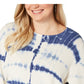 INC International Concepts Women's Cotton Tie-Dye Sweater Navy Size Small