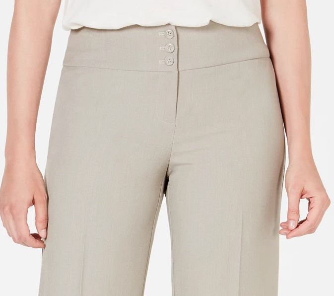 Style & Co Women's Stretch Wide-Leg Pants Brown Size 8