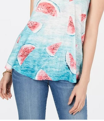 Style & Co Women's Graphic-Print Swing Tank Top White Size Medium
