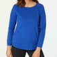 Karen Scott Women's Curved-Hem Sweater Blue Size X-Small