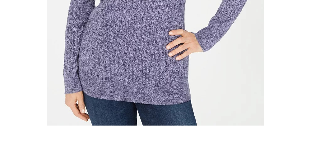 Karen Scott Women's Boat-Neck Cotton Sweater Blue Size XX-Large