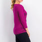 Karen Scott Women's Square Neck Lace Stripe Top Pink Size Large