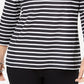 Karen Scott Women's Striped Crossover Top Purple Size Large