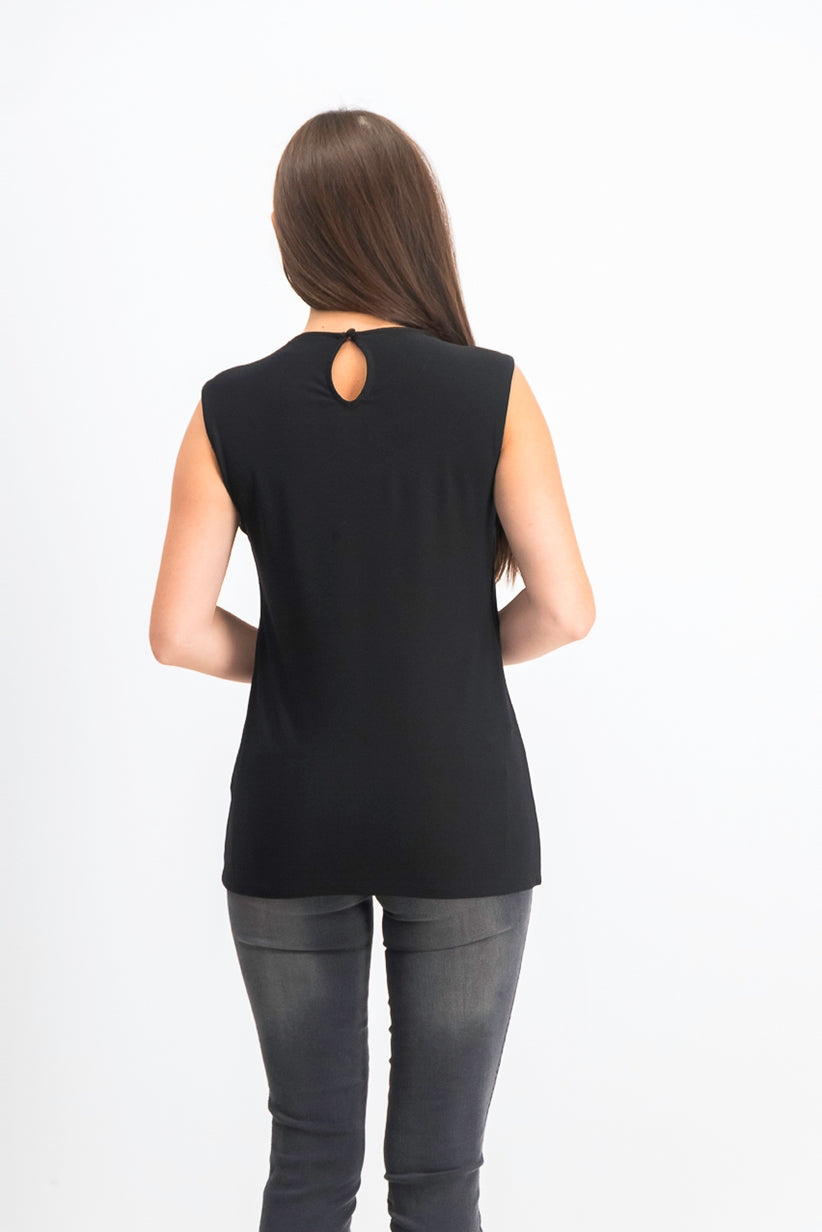 INC International Concepts Women's Crisscross Cutout Top Black Size X-Large