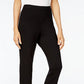 Karen Scott Women's Petite Velour Pull-On Pants Black Size Petite
