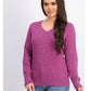 Karen Scott Women's Cotton V Neck Sweater Pink Size Medium