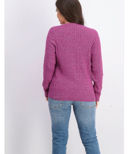 Karen Scott Women's Cotton V Neck Sweater Pink Size Small