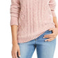 Karen Scott Women's Cable-Knit Chenille Sweater Pink Size XX-Large
