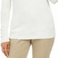 JM Collection Women's Stud-Sleeve Pullover Turtleneck Sweater Natural Size X-Large