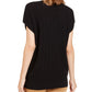 Alfani Women's Striped Batwing-Sleeve Sweater Black Size Small