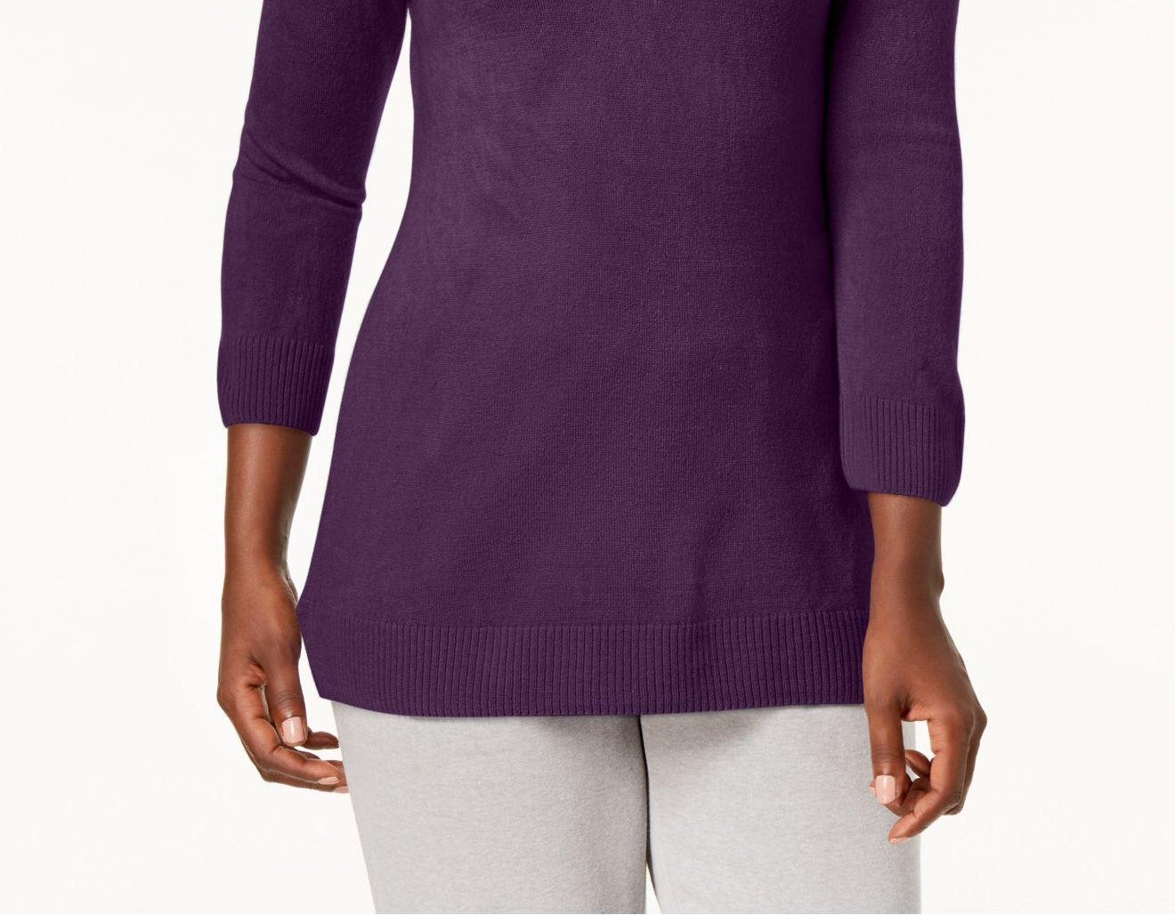Karen Scott Women's V-Neck Sweater Med Purple Size Extra Large
