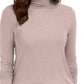 Charter Club Women's Heathered Ribbed Turtleneck Top Pink Size Large