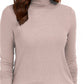 Charter Club Women's Heathered Ribbed Turtleneck Top Pink Size Medium