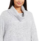 Style & Co Women's Plus Size Waffle-Knit-Trim Cowlneck Sweater Gray Size 3X