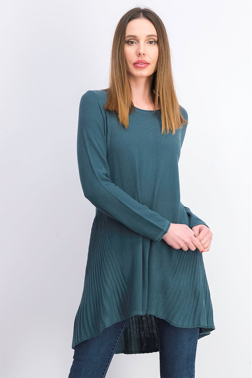 Style & Co Women's High-Low Tunic Sweater Med Green Size Small