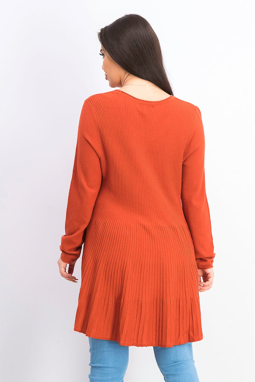 Style & Co Women's High-Low Tunic Sweater Dark Orange Size Medium