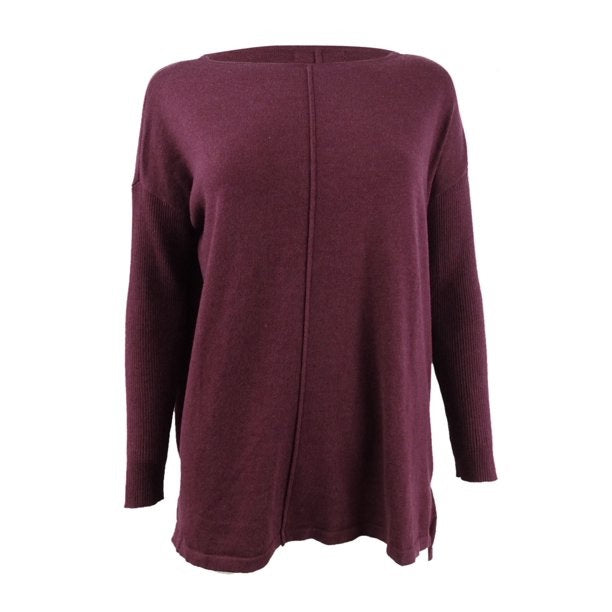 Style & Co Women's Seam-Front Tunic Sweater Med Purple Size X-Small