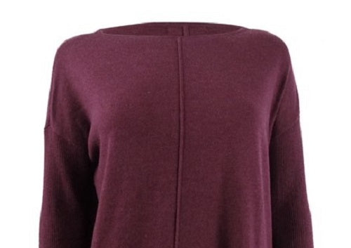 Style & Co Women's Seam-Front Tunic Sweater Med Purple Size X-Small