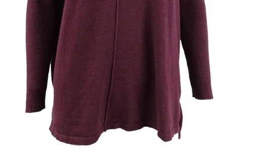 Style & Co Women's Seam-Front Tunic Sweater Med Purple Size X-Small