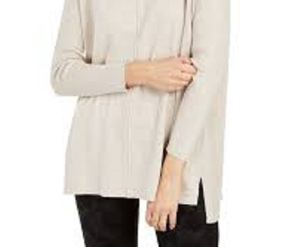 Style & Co Women's Plus Size Seam-Front Tunic Sweater Beige Size 1X