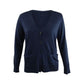 Charter Club Women's Merino Wool V-Neck Cardigan Blue Size Medium