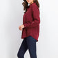 Charter Club Women's Two-Pocket Shirt Wine Size Small