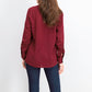 Charter Club Women's Two-Pocket Shirt Wine Size X-Large