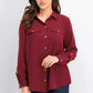 Charter Club Women's Two-Pocket Shirt Wine Size XX-Large