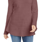 Style & Co Women's Ruffle Hem Knit Sweater Purple Size ium