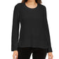 Style & Co Women's Boxy Knit Pullover Sweater Black Size Large