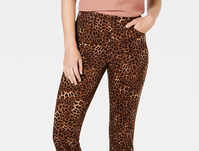 Charter Club Women's Petite Printed Lexington Straight-Leg Jeans Brown Size 6 P