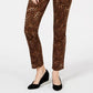 Charter Club Women's Petite Printed Lexington Straight-Leg Jeans Brown Size 6 P