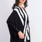Alfani Women's Petite Striped Open-Front Cardigan Black Size Petite