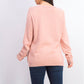 Karen Scott Women's Snowflake Applique Sweater Pink Size XX Large
