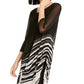 Alfani Women's Printed Sheer Tunic Black Size X-Large