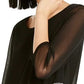 Alfani Women's Printed Sheer Tunic Black Size X-Large